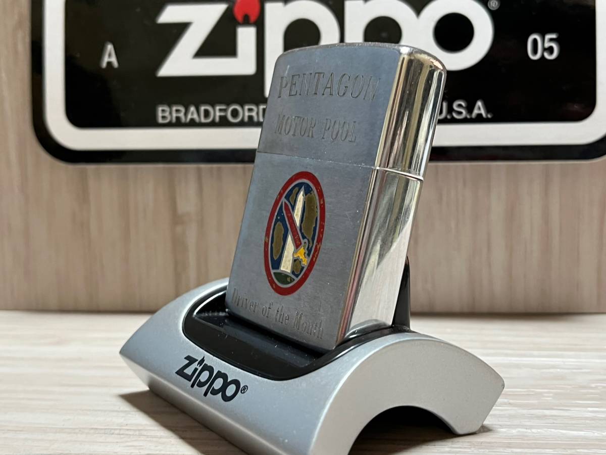 大量出品中!!【希少】レア Vintage 1966年製 Zippo 'PENTAGON' 60's 60年代 ヴィンテージ ペンタゴン 銀系 シルバー系 喫煙具 ジッポー_画像5