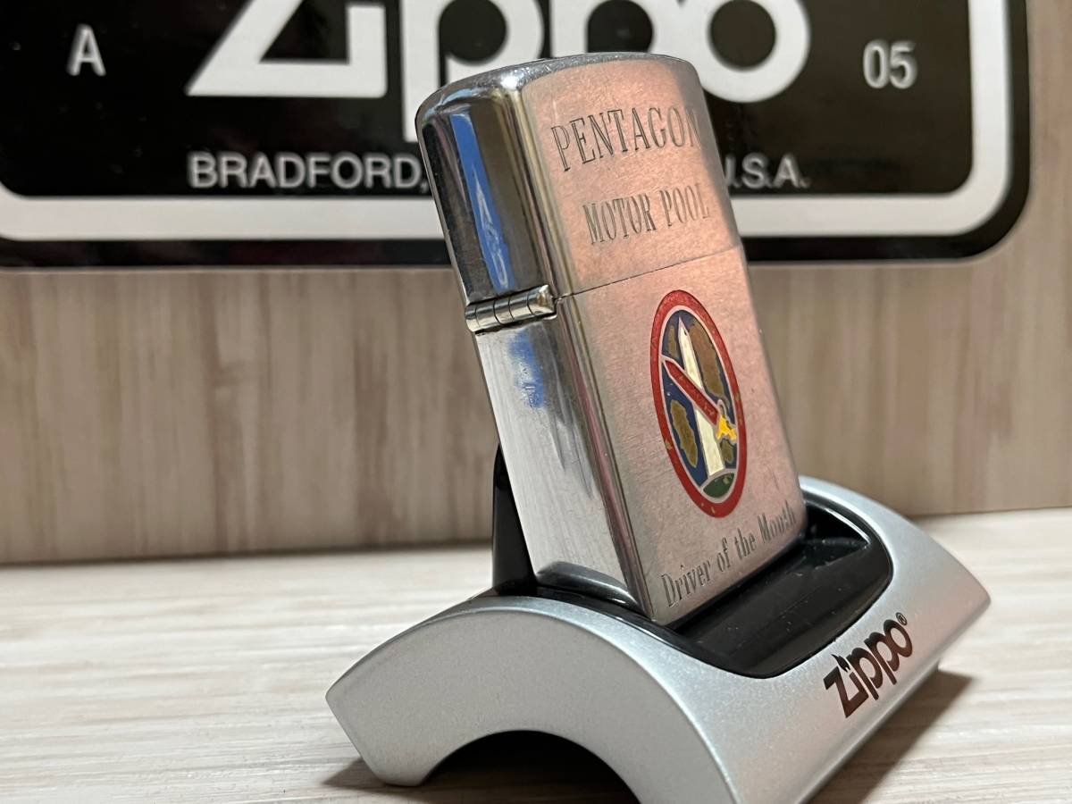 大量出品中!!【希少】レア Vintage 1966年製 Zippo 'PENTAGON' 60's 60年代 ヴィンテージ ペンタゴン 銀系 シルバー系 喫煙具 ジッポー_画像4