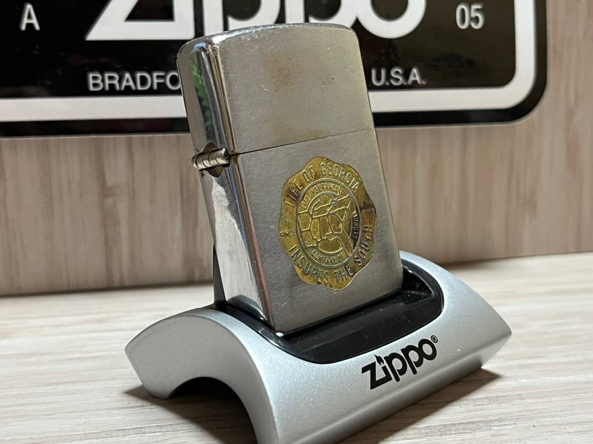 大量出品中!!【希少】レア Vintage 1959年製 Zippo 'LIFE OF GEORGIA' 50's 50年代 ヴィンテージ 真鍮剥き出し 銀系 喫煙具 ジッポー_画像4