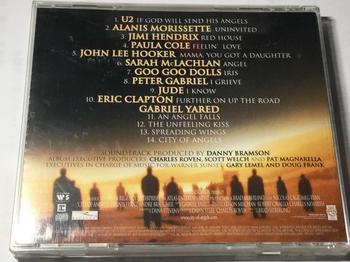 国内盤CD/サントラ/シティ・オブ・エンジェルス #エリック・クラプトン/U2/アラニス・モリセット/ピーター・ガブリエル 送料¥180の画像2