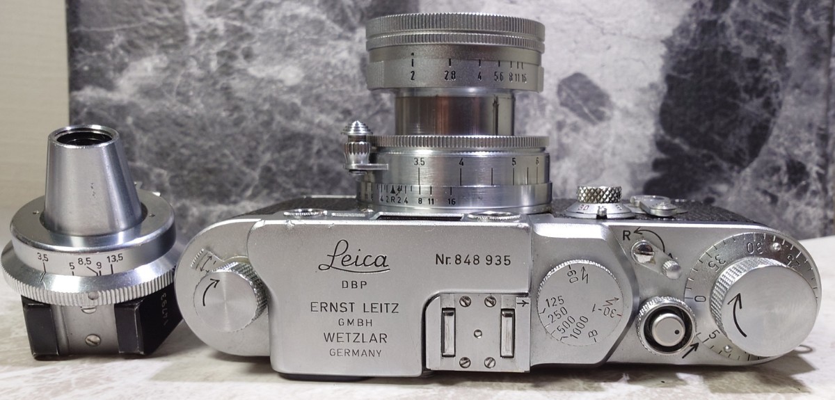 【終活整理】Leica Ⅲg＋Summicron 50mm f2 初代沈胴型＋ユニバーサルファインダーVIOOH 各動作良好 スローOK 2重像ズレ無し良好 ライカ_画像4