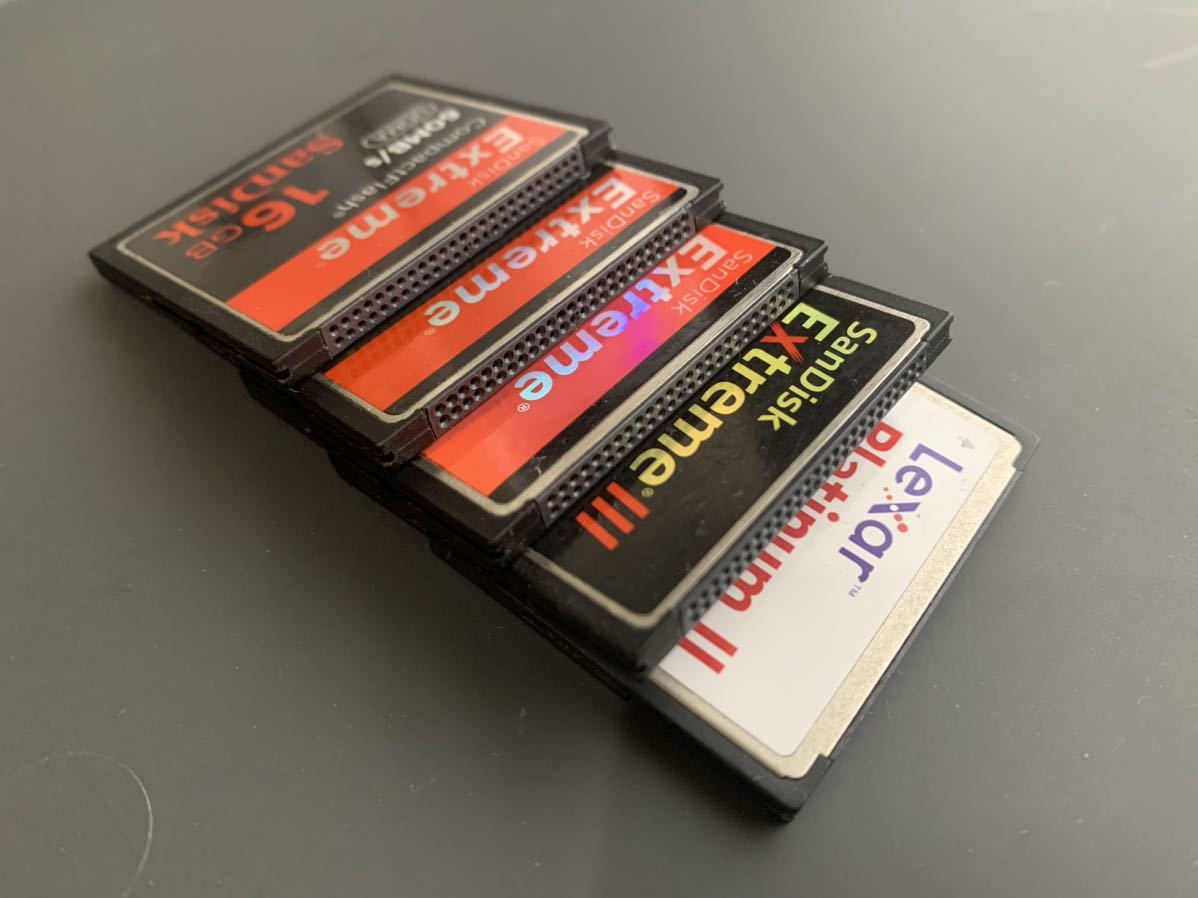 コンパクトフラッシュ　カード　16g×3枚、4g×1枚、1g×1枚　セットSanDisk メモリーカード_画像3