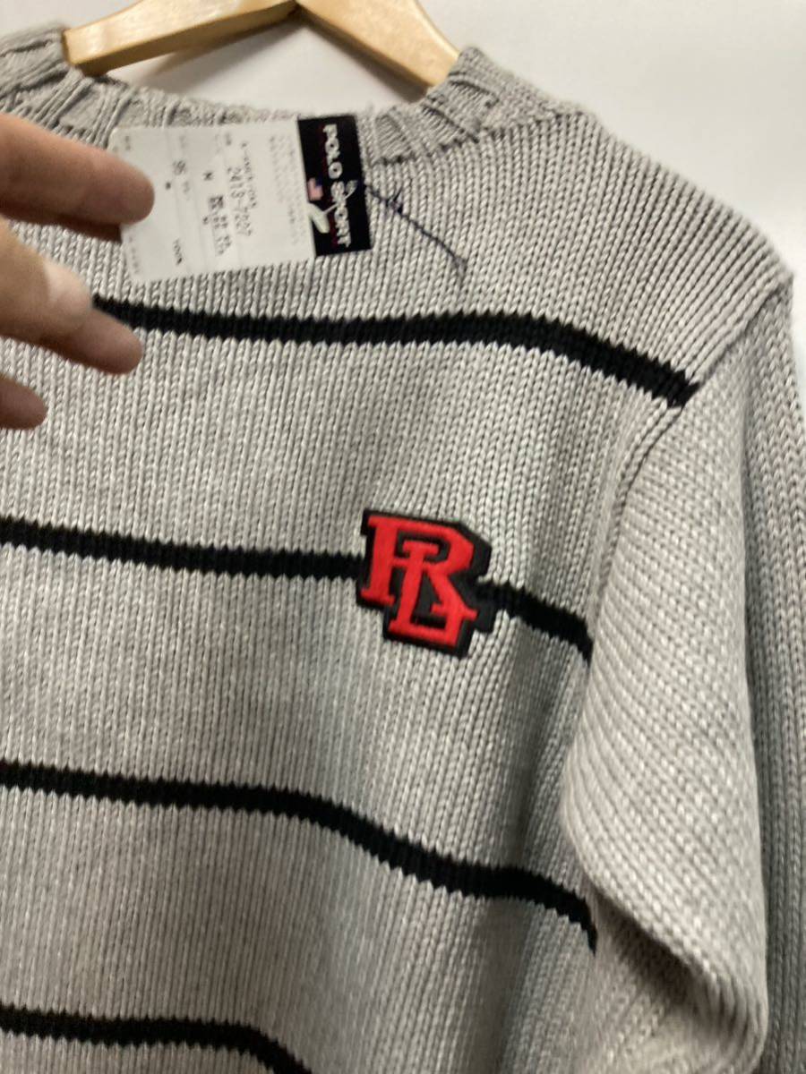 90‘sデットストックPOLO SPORT RALPH LAURENコットンセーター M_画像3