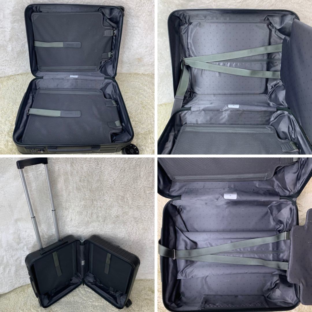 【現行】RIMOWA リモワ ESSENTIAL エッセンシャル SLEEVE スリーブ CABIN キャビン PLUS プラス 46L マットブラック 黒 4輪 MW TSAロック_画像8