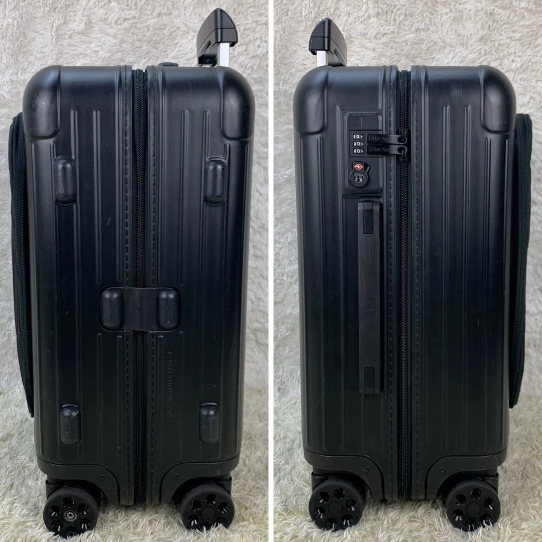 【現行】RIMOWA リモワ ESSENTIAL エッセンシャル SLEEVE スリーブ CABIN キャビン PLUS プラス 46L マットブラック 黒 4輪 MW TSAロック_画像3