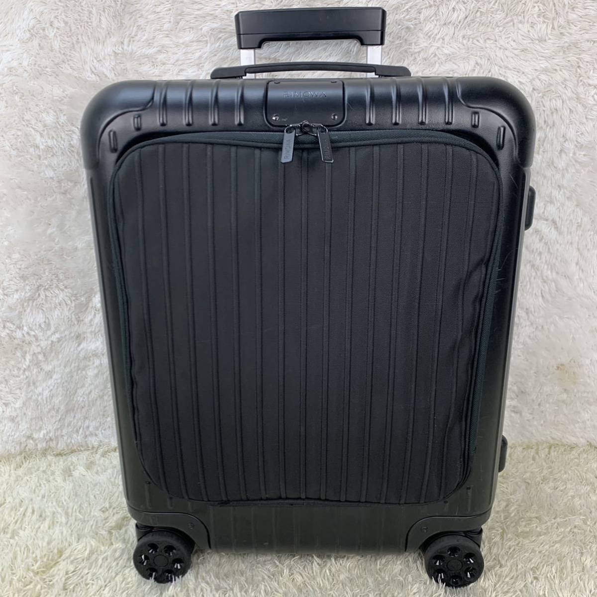 【現行】RIMOWA リモワ ESSENTIAL エッセンシャル SLEEVE スリーブ CABIN キャビン PLUS プラス 46L マットブラック 黒 4輪 MW TSAロック_画像2