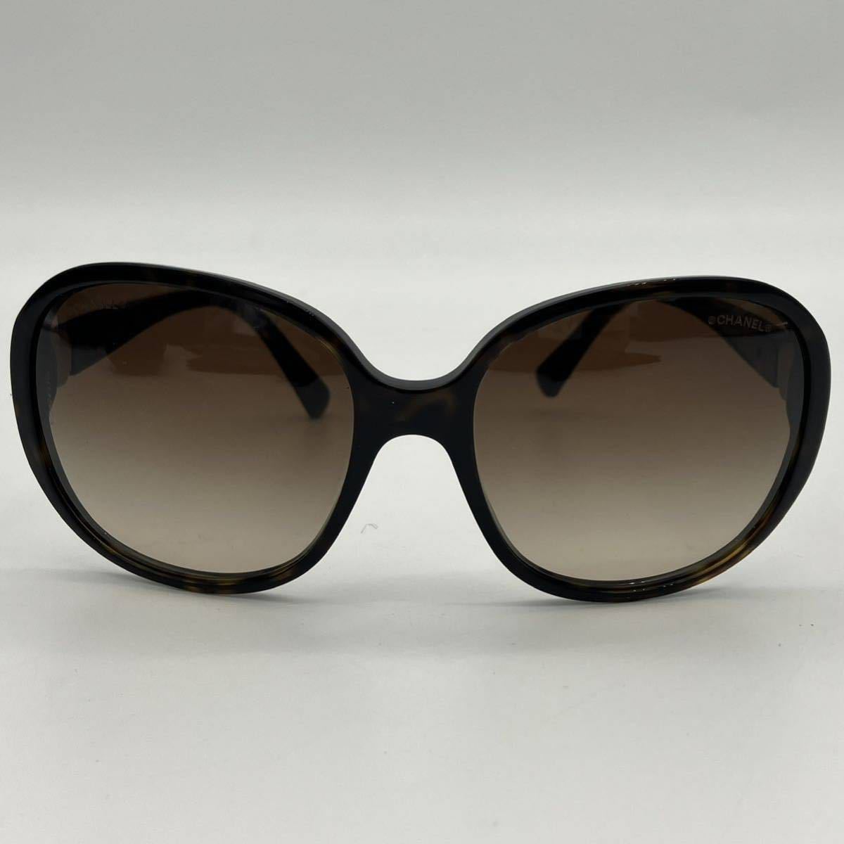 【極美品】CHANEL シャネル サングラス ブラウン グラデーション ココマーク CC バタフライ オーバー アイウェア メガネ 眼鏡 レディース