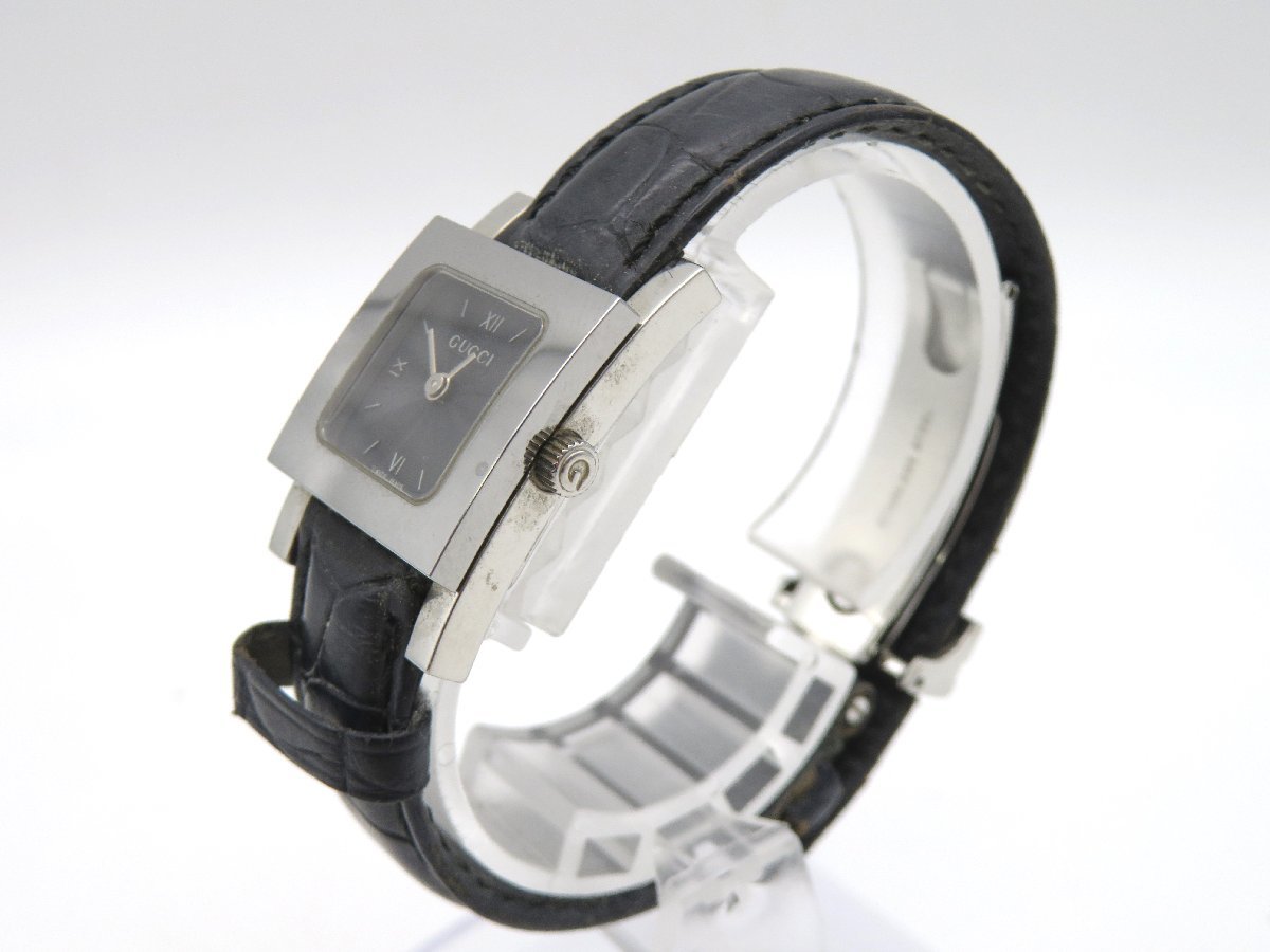 1円◆稼働◆　グッチ　7900P　　ブラック　クオーツ　レディース　腕時計　　L135_画像2