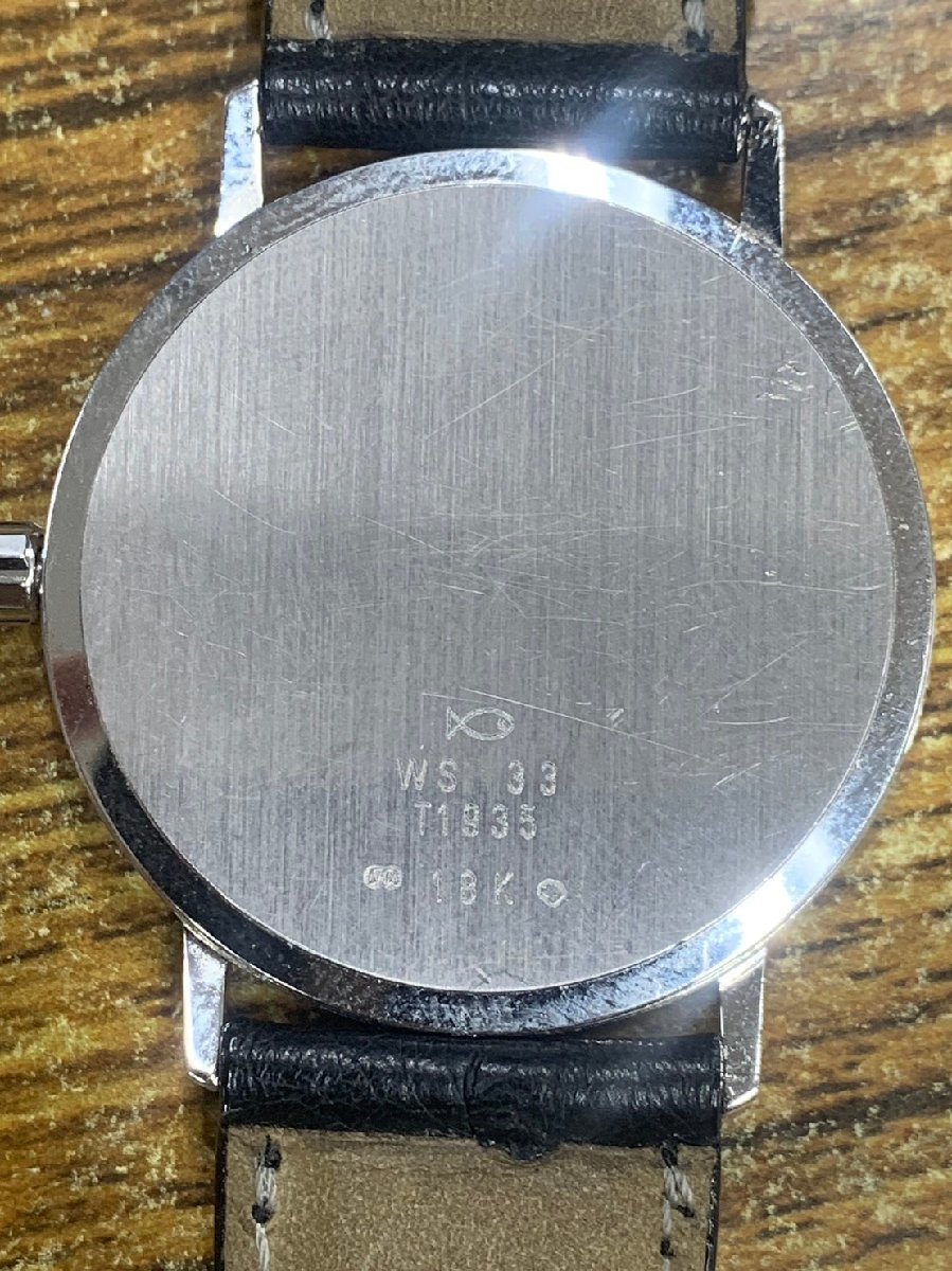 1円□稼働□　ウォルサム　K18WG　ホワイト　クオーツ　メンズ　腕時計　　　L474_画像4