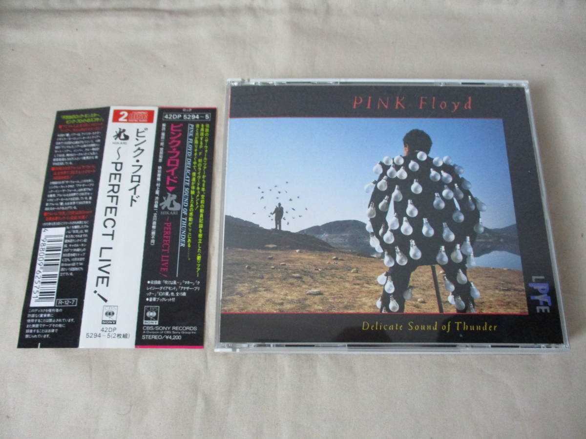 PINK FLOYD Delicate Sound Of Thunder(光-Perfect Live!) ‘88 国内帯付初回盤 ライヴ ２枚組 全１５曲　_画像1