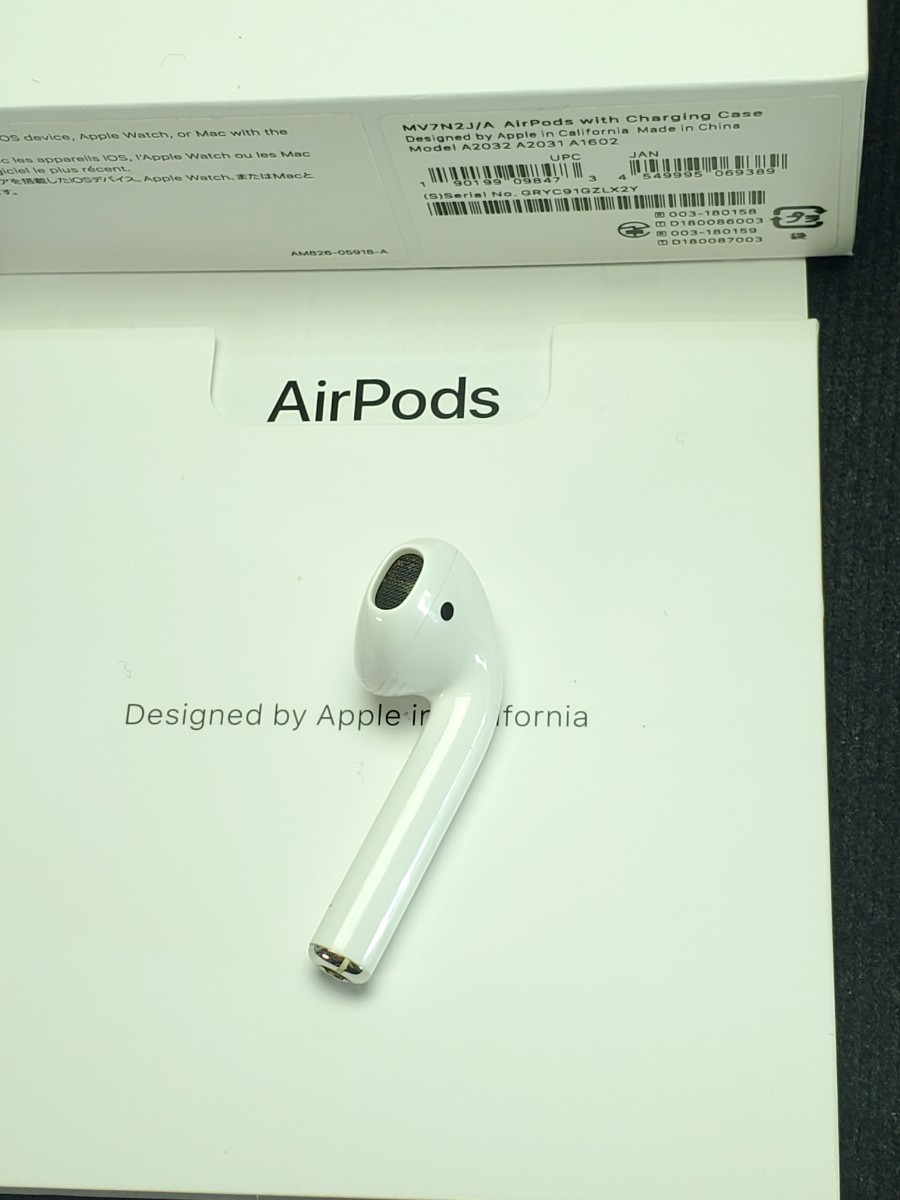 AirPods 第一世代イヤホン左耳のみ　Apple正規品動作確認済み　音質正常　機能正常　バッテリー交換済み　アップル エアーポッズ MMEF2J/A_画像2