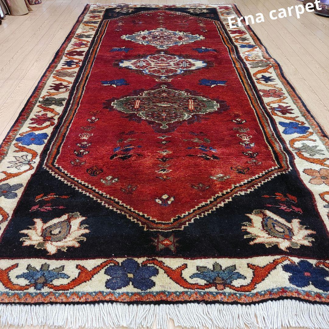 ペルシャ絨毯 AD622 手織り シーラーズ産 275x123 cm 未使用 ペルシャ絨毯 AD622 手織り シーラーズ産 275x123 cm 未使用