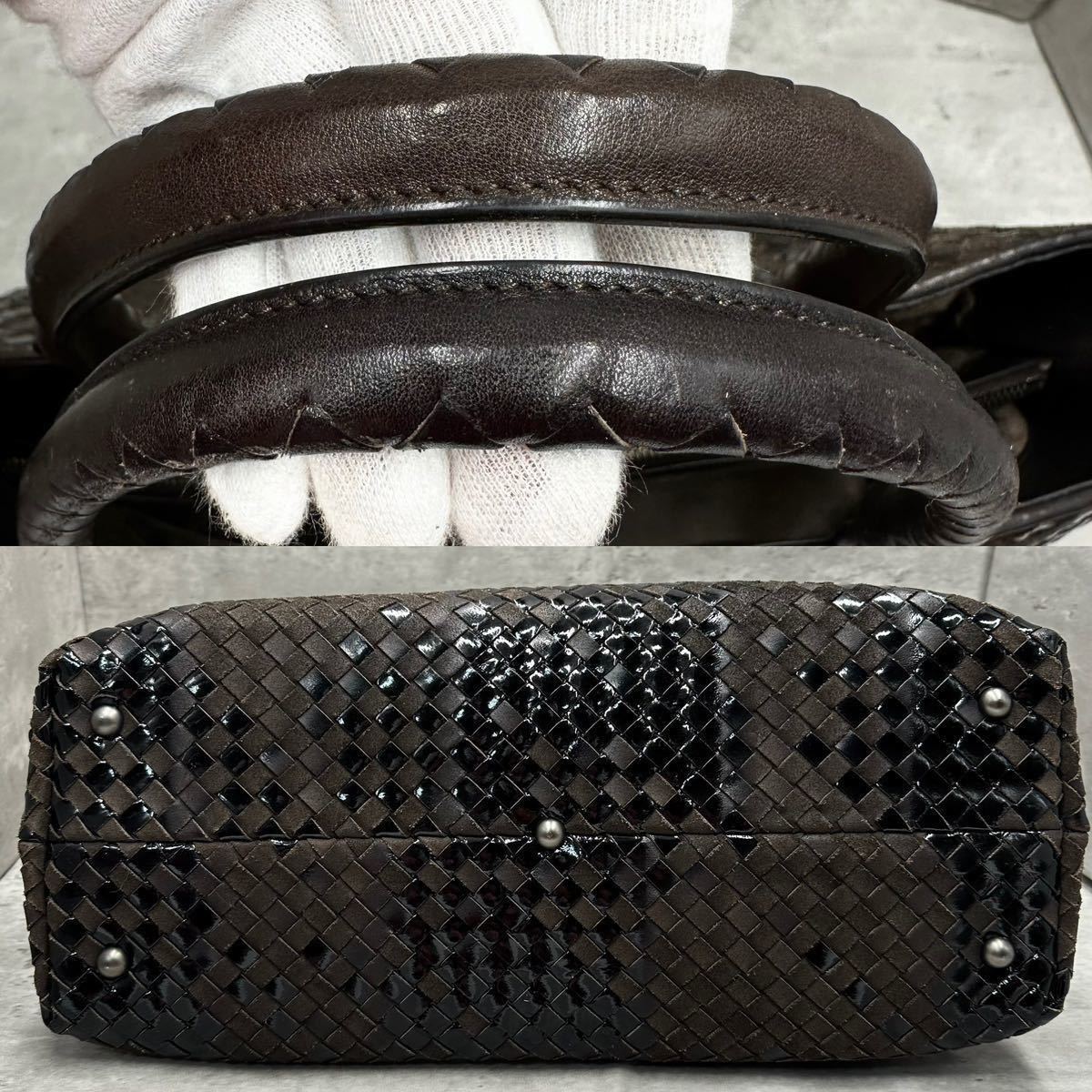 1円■極美品/A4◎■ ボッテガヴェネタ BOTTEGA VENETA メンズ イントレチャート トートバッグ ビジネスバッグ レザー 本革 通勤 肩掛け◎_画像7