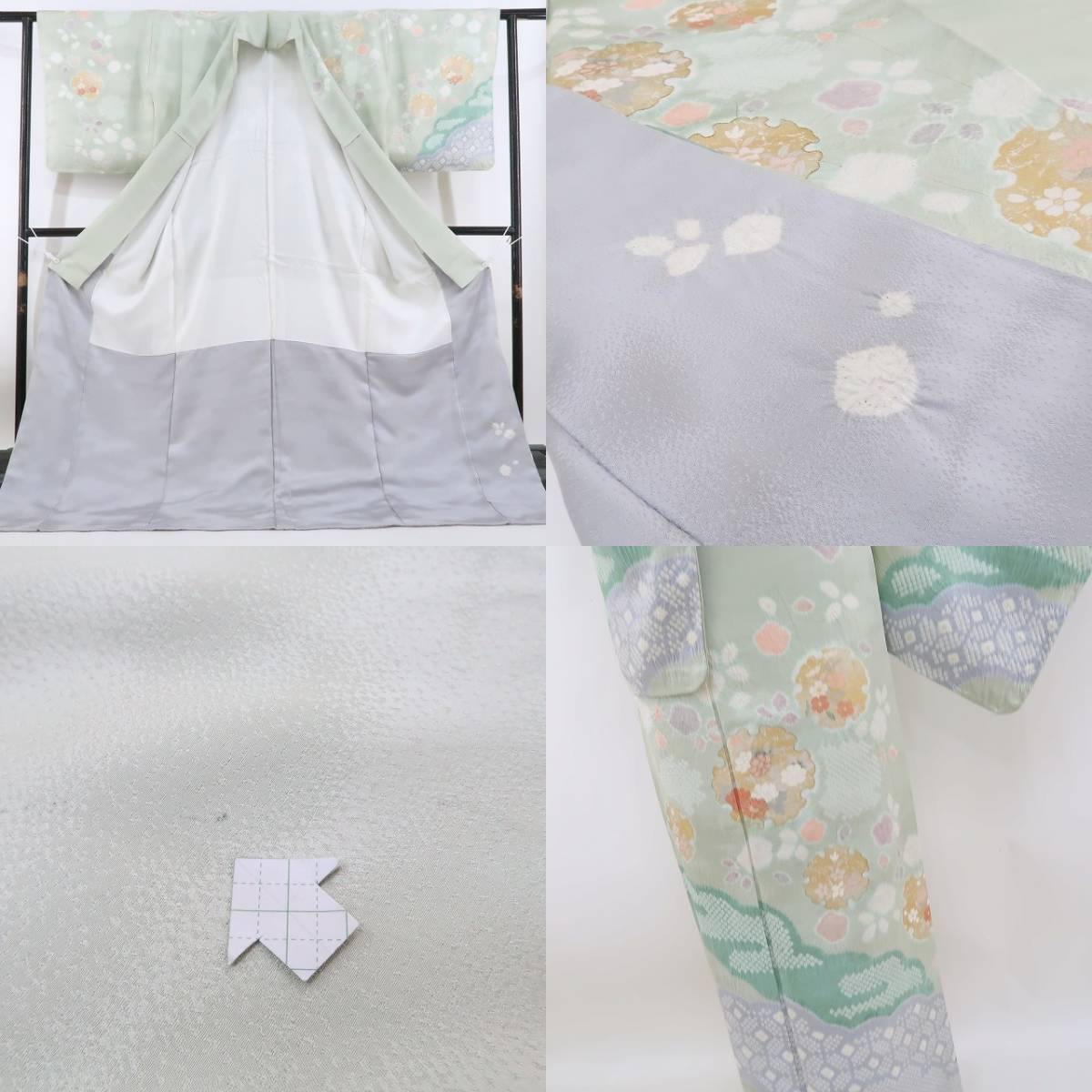 yu.saku2 new goods aperture stop gold piece embroidery snow wheel kimono silk . attaching thread attaching * manner shines when joy ... not Sakura ..,.., snow wheel ..~ visit wear 2734