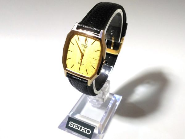 【Si8】SEIKO/セイコー◇DOLCE/ドルチェ/7731-5060/AAP984◇1983年製♂3針クオーツ/超硬SS/新品ベルト_画像5