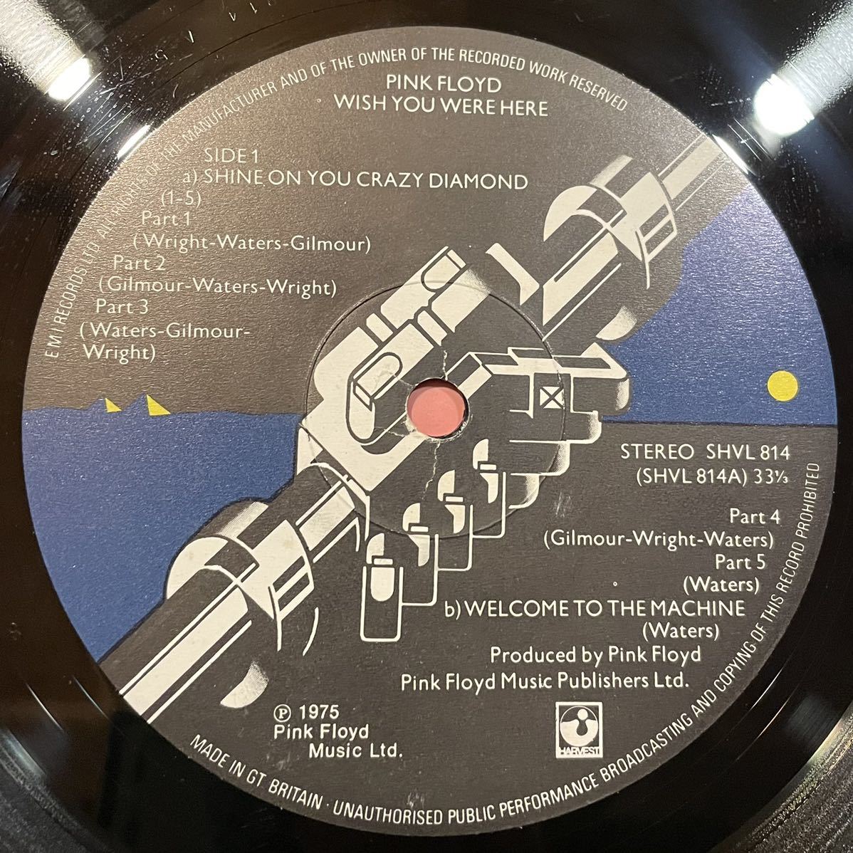 【英国初期プレス】Pink Floyd / Wish You Were Here ピンク・フロイド 炎 (あなたがここにいてほしい) UK アナログ レコード LP_画像3