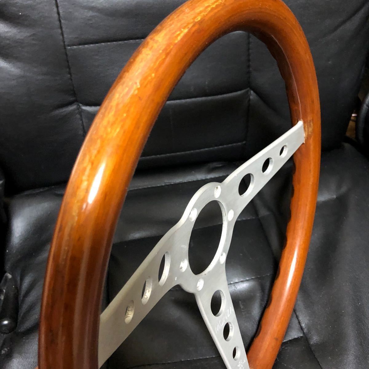 １円スタート NARDI・PERSONL・MONZA・パーソナルウッドステアリング・３５０mm・当時物_画像5