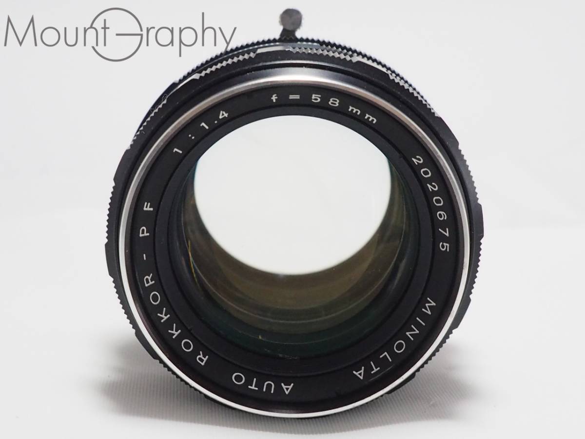 ★実用美品★ MINOLTA ミノルタ AUTO ROKKOR-PF 58mm F1.4 ★完動品★同梱可 #i4793_画像3