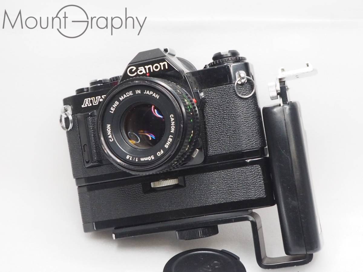 ★特別特価★ CANON キヤノン AV-1 ボディ + NEW FD 50mm F1.8 + WINDER A 前キャップ付 #i5063の画像1