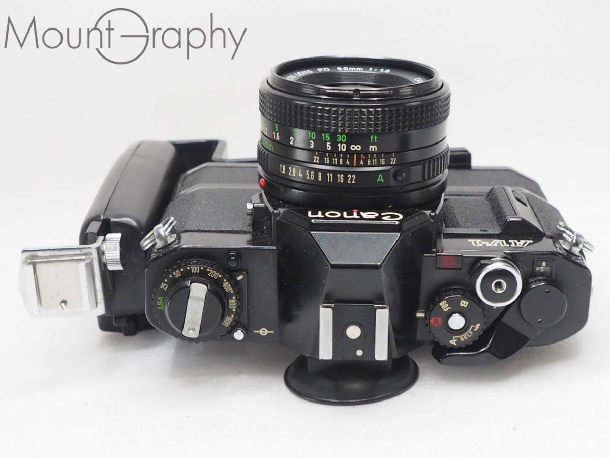 ★特別特価★ CANON キヤノン AV-1 ボディ + NEW FD 50mm F1.8 + WINDER A 前キャップ付 #i5063_画像3