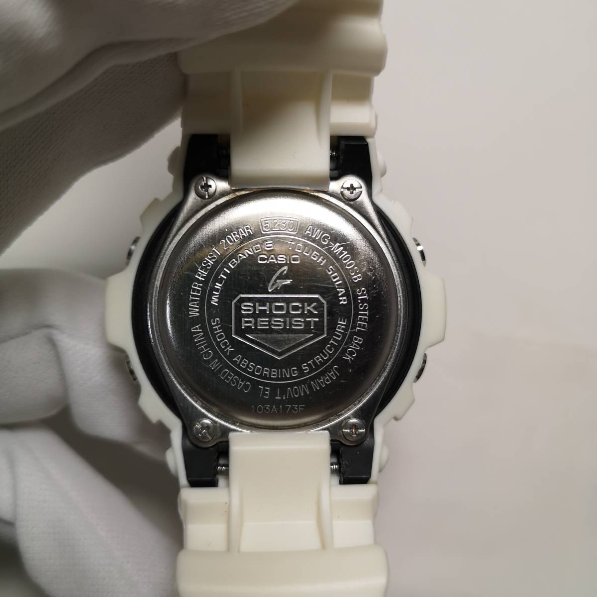 カシオ　G-SHOCK　AWG-M100SB-2AJF 　電波ソーラー マルチバンド6 　社外バンド_画像2