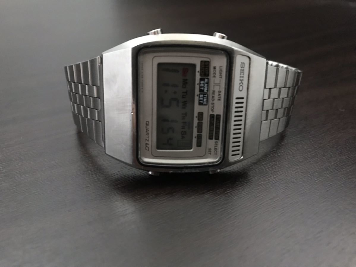 SEIKO A159-5009 Quartz LC アラーム クロノグラフ QZ LCD デジタル クォーツ 腕時計 希少品 オリジナルブレス 完動品　_画像5