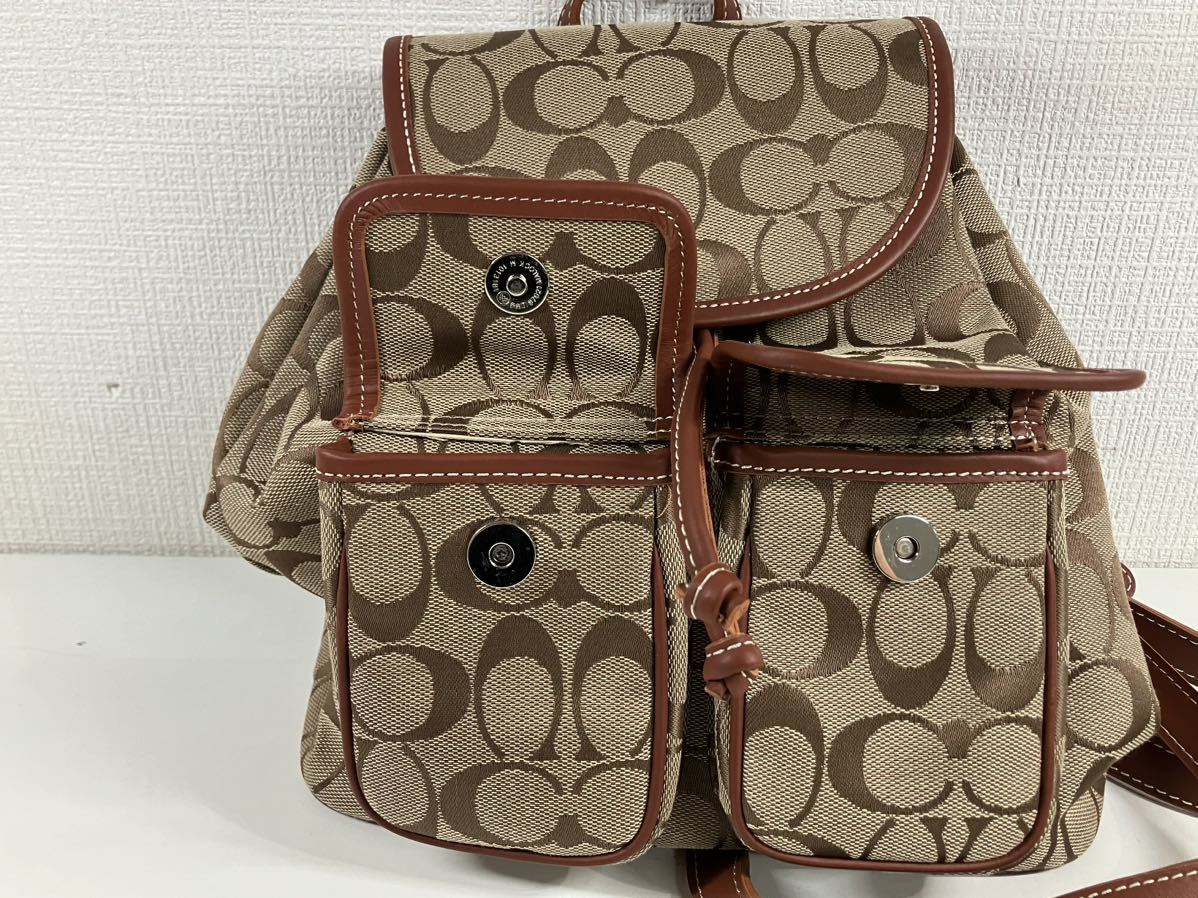 1円〜 11☆ COACH コーチ ハンドバッグ トートバッグ ショルダーバッグ シグネチャー 2個セット ブランドバッグ K04Q-1488 501-144_画像10