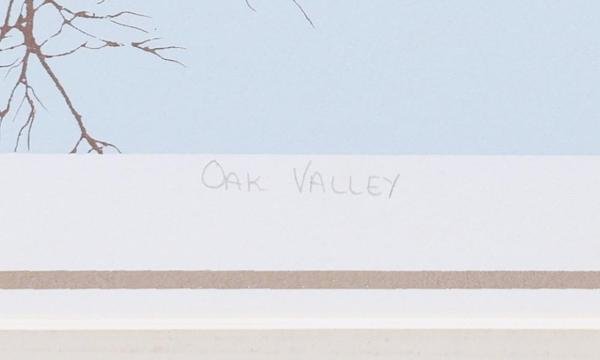 【真作】【WISH】ジェームズ・ハーゲン James Hagen「OAK VALLEY」リトグラフ 約15号 大作 直筆サイン 山岳風景 　 #23122289_画像6