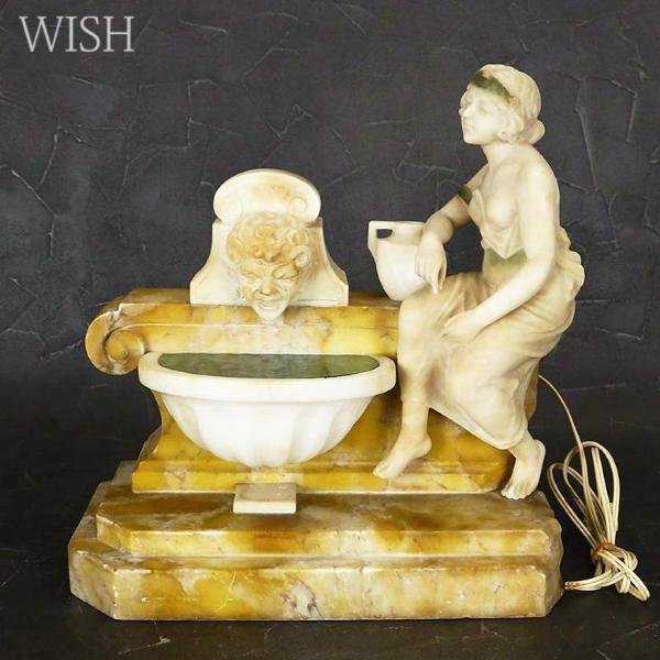 【WISH】「大理石置物」大理石 大型作品 高さ37cm 18.8kg 西洋彫刻 美人 #23116060_画像1