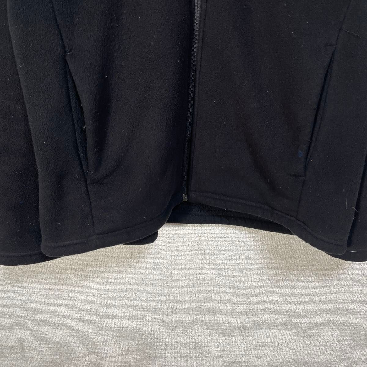 ノースフェイス フリースジャケット ブラック　黒　刺繍ワンポイントロゴ  古着　ボア　シンプル　激安　15