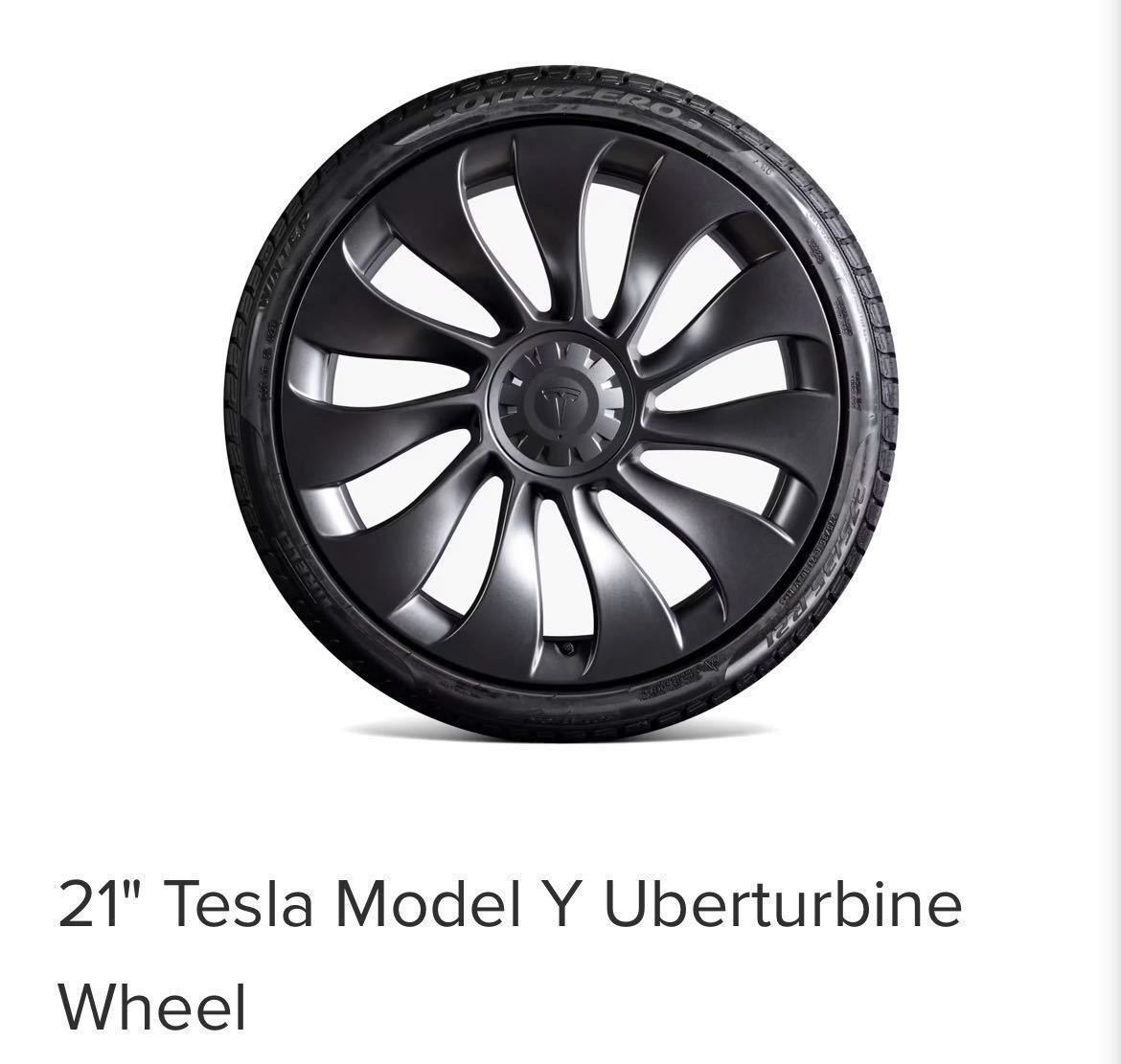 ★年末在庫一掃セール★TPMSセット買い特典！！安心の純正！Tesla テスラ モデルY 21インチホイール　4本！センターカバー付き_画像2