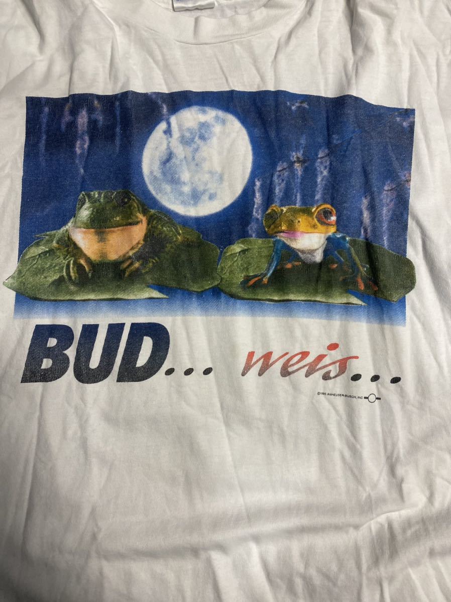 90'S 当時物 Budweiser ロンTシャツ ヴィンテージ USA製　バドワイザーTシャツ コピーライト 企業Tシャツ Hanesタグ _画像4