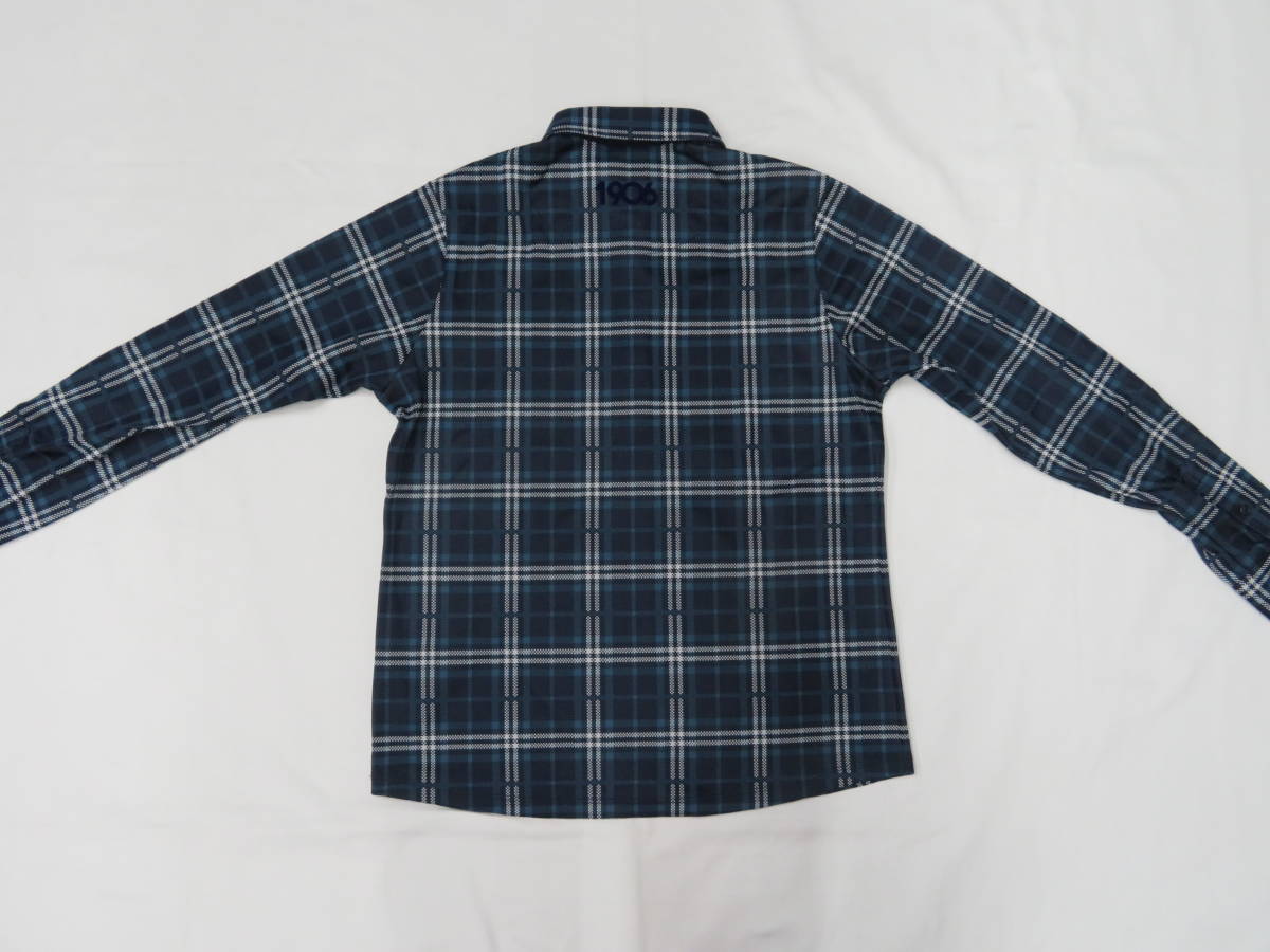 930 [ Mizuno ] дамский Quick dry в клетку длинный рукав кнопка имеется рубашка (M)