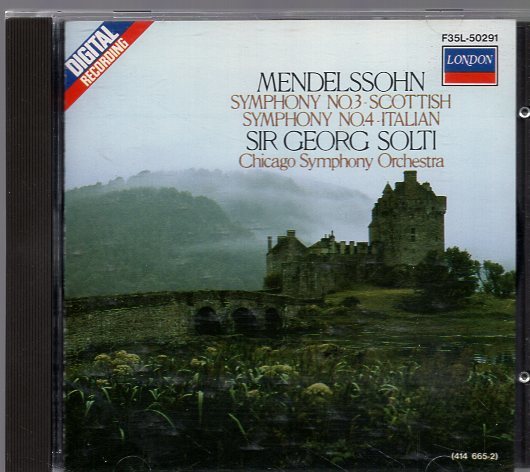 旧西独プレス　メンデルスゾーン：交響曲「スコットランド」「イタリア」/ショルティ指揮_画像1