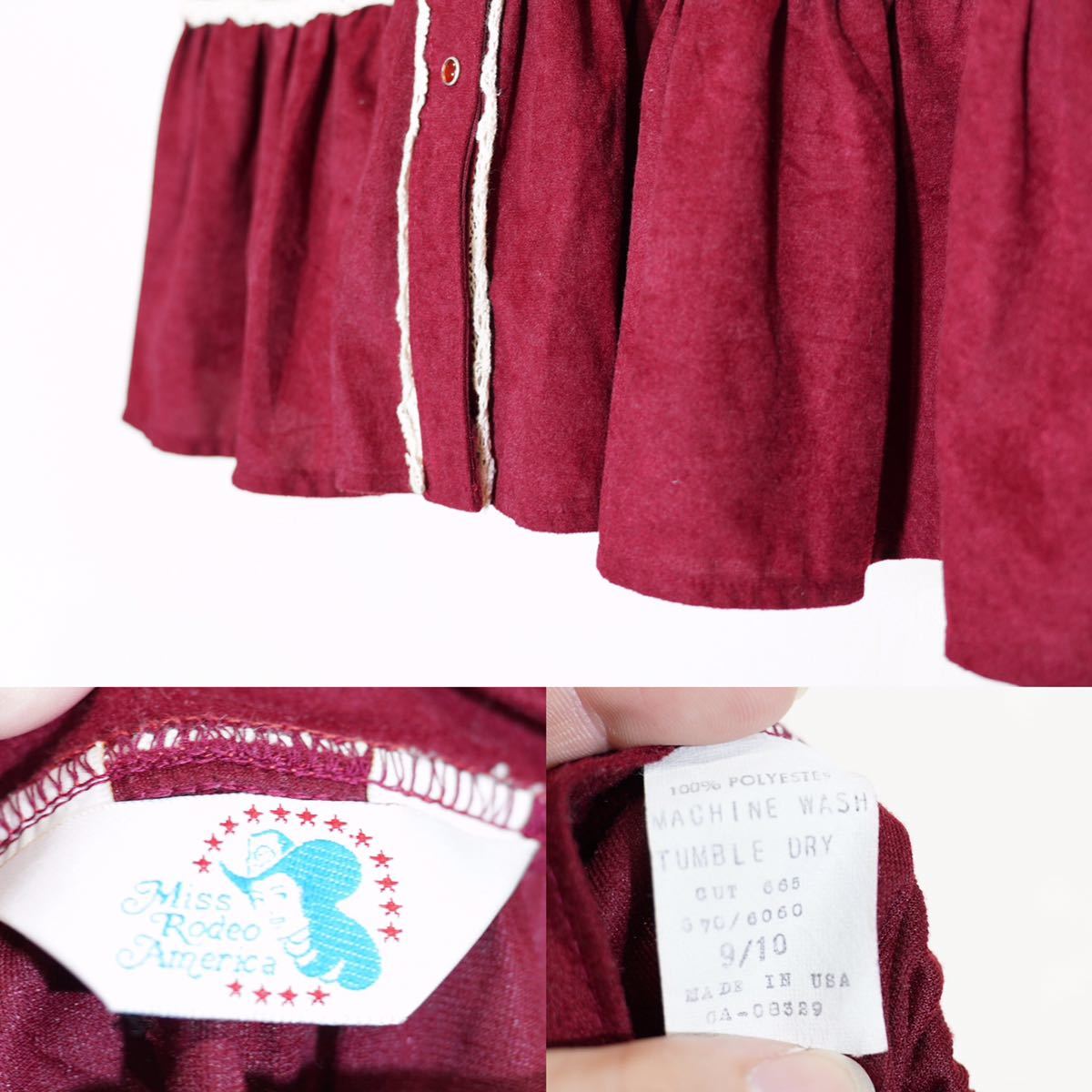 70's USA VINTAGE Miss Rodeo America FAKE SUEDE WESTERN DESIGN SKIRT/70年代アメリカ古着フェイクスウェードウェスタンデザインスカート_画像10