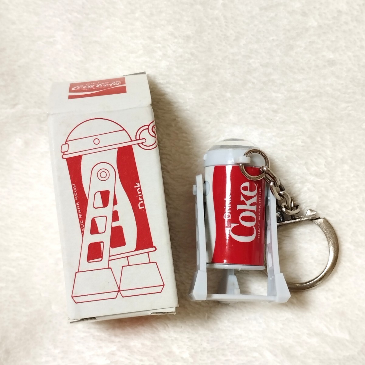 レトロ コカコーラ スターウォーズ R2-D2 フィギュア Coca Cola 非売品 ミニチュア キーホルダーの画像2