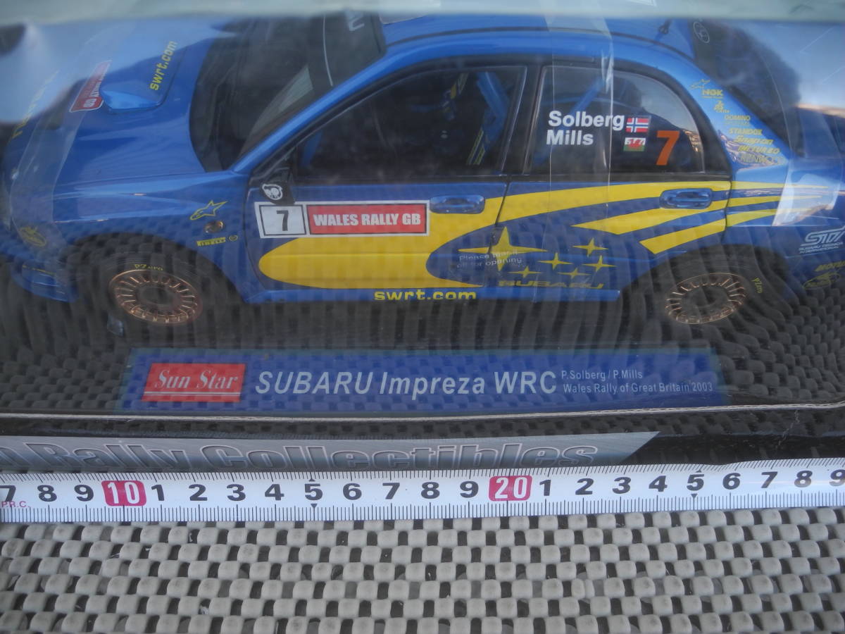 ☆1/18◎スバルインプレッサＷＲＣP Solbeg/P.Mills Wales Rally of Great Britain 2003　新品未展示品＃4367 ☆サンスター製_画像2