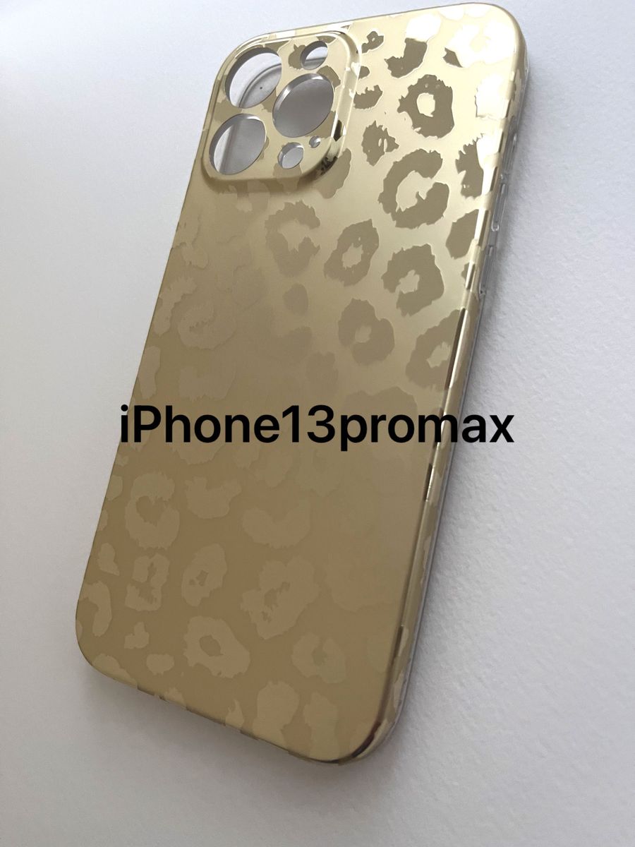 iPhone13promaxレオパードミラーゴールドアイフォンケースプロマックス新品送料込み