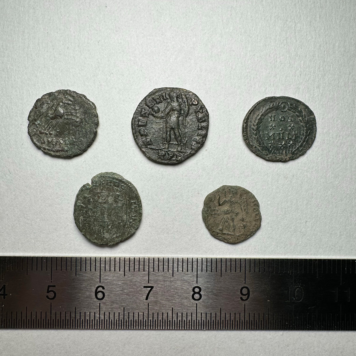 【古代ローマコイン】AE4フォリス クリーニング済 ブロンズコイン 銅貨 フォリス 5枚まとめてロット(xTdb3zxAma)_画像2