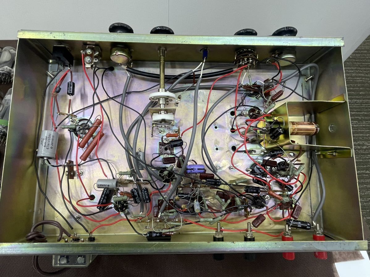 □自作　真空管　アンプ？　ラジオ？　東芝　ナショナル　松下　真空管多数セット_画像6