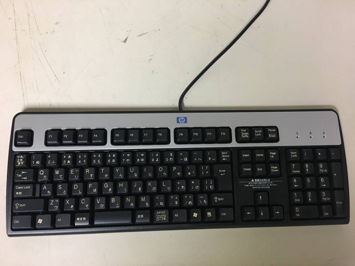 A424　hp　ヒューレット・パッカード　キーボード　KB-0316　有線　PS2　動作未確認　現状品_画像1