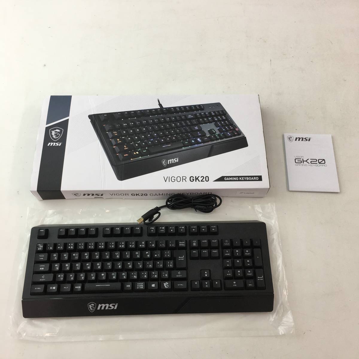 【1円～】 MSI VIGOR GK20 JP キーボード 日本語配列 KB536 ゲーミングキーボー ド USB 【中古品】_画像1