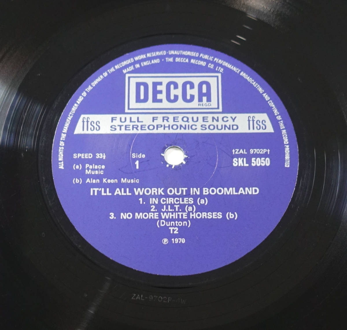 極美! UK Original 初回 DECCA SKL 5050 It’ll all Work out in Boomland / T2 最初のMAT: 4W/2W_画像4