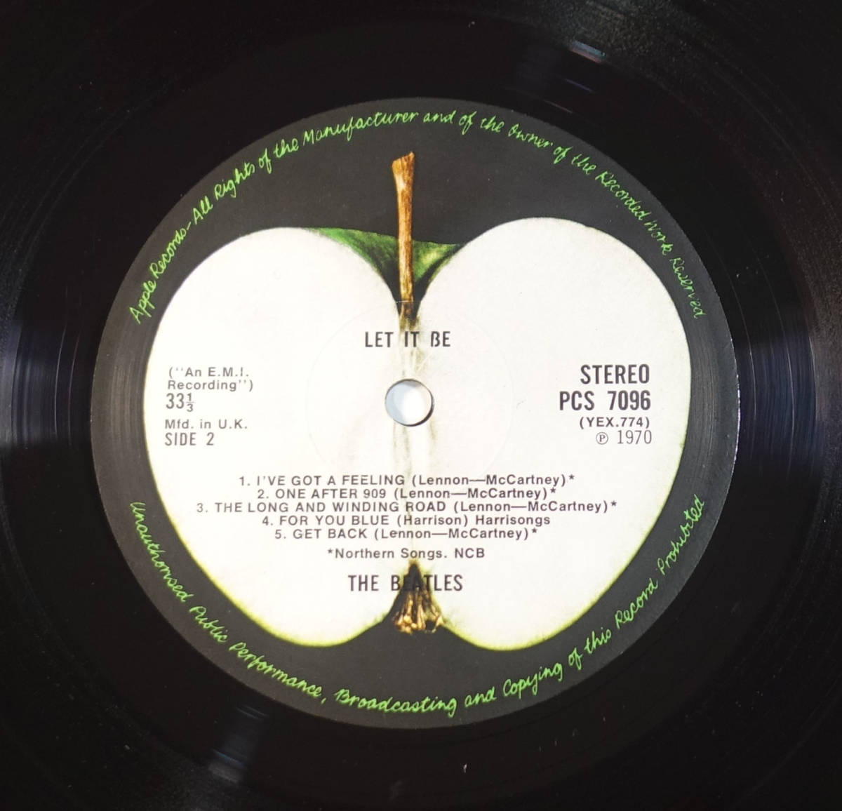 極美! 初期見本盤! UK Original 初回 PXS-1 APPLE PCS 7096 LET IT BE BOX SET / THE Beatles MAT: 2U/2U Red APPLE 完品 _画像6