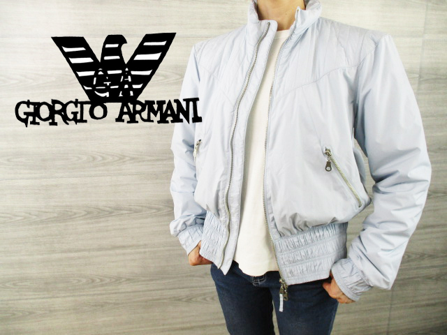 M87c ARMANI JEANS* winter thing * lady's Armani Jeans < down jacket >M size * jumper blouson *Ricicli17