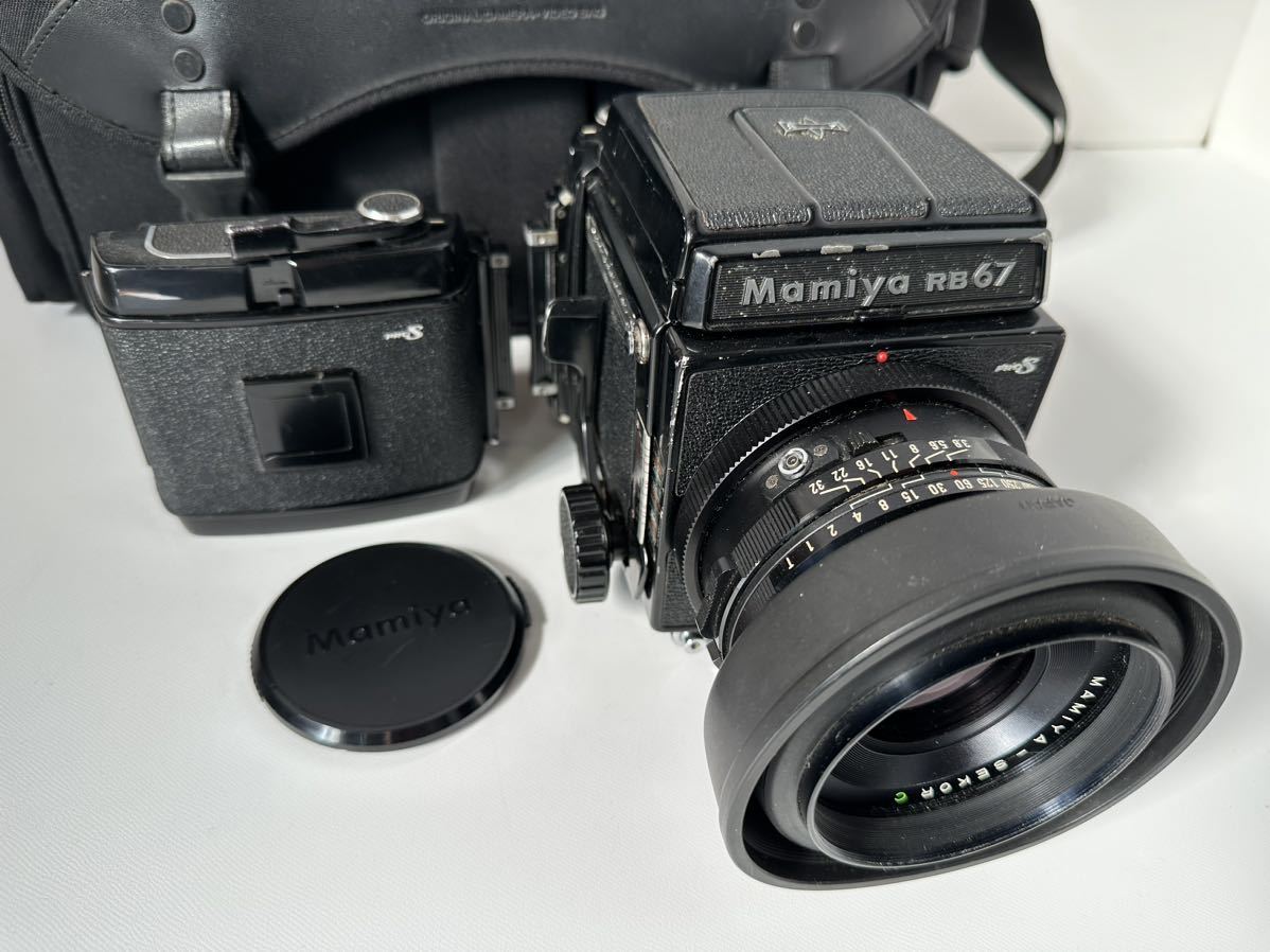 マミヤ Mamiya RB67 レンズ Sekor C 1:3.8 f=90mm フィルムホルダー2個付き 中古現状品（稼働未確認） 1円 開始 スタート_画像1