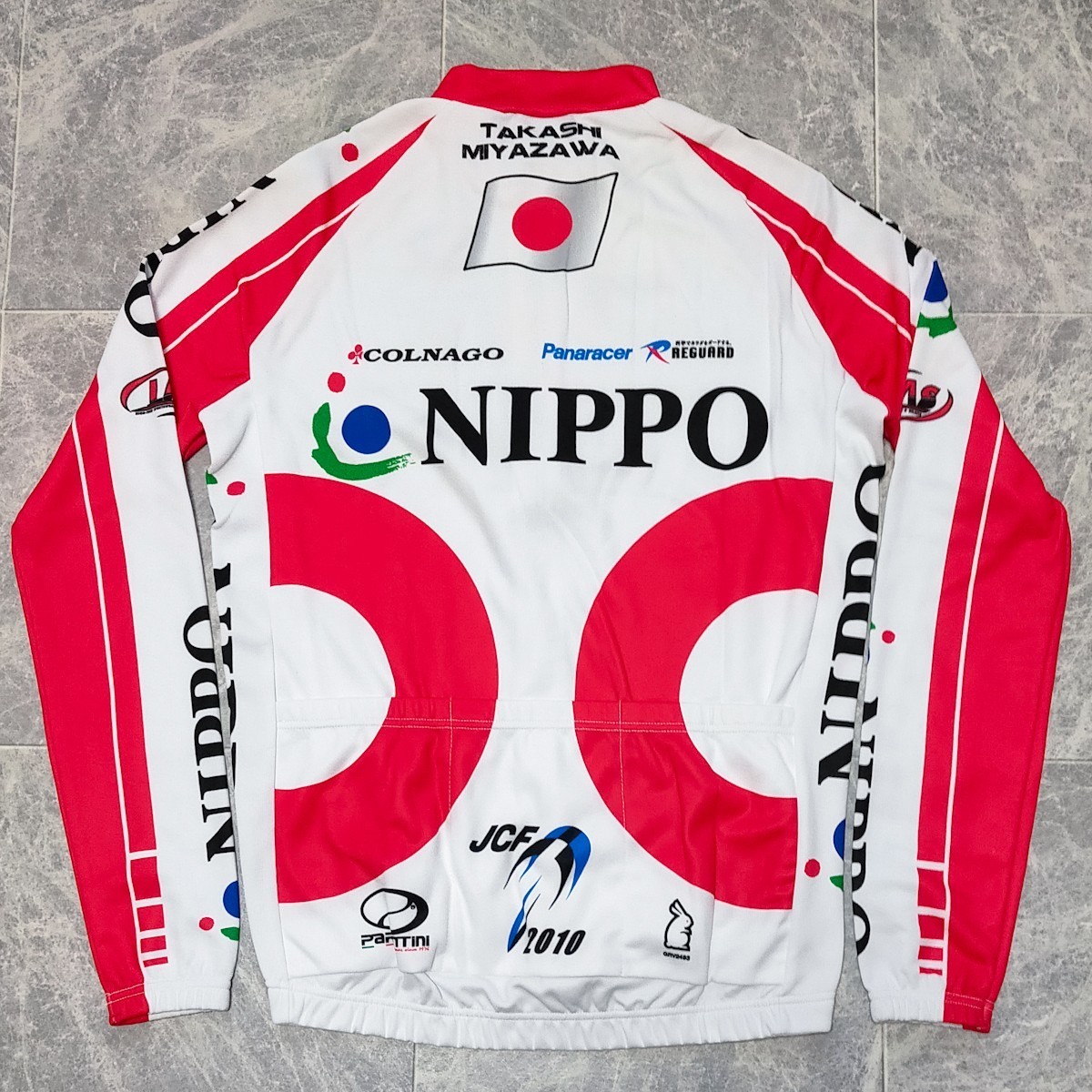 宮澤崇史 TEAM NIPPO 2010 サイクルジャージ XSサイズ プロ 自転車 ロードレースチーム UCI　イタリア製 PARENTINI パレンティーニ チーム_画像2