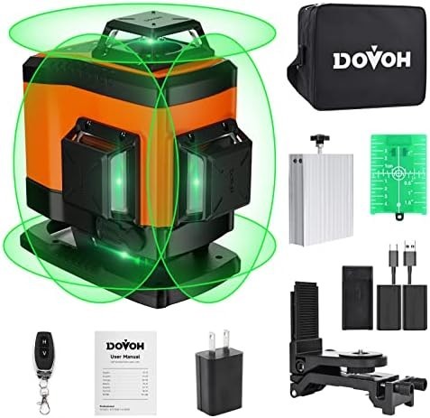 【送料無料】DOVOH グリーンレーザー墨出し器 4x360° 16ライン レーザー墨出し器 レベル 自動補正 高輝度_画像1