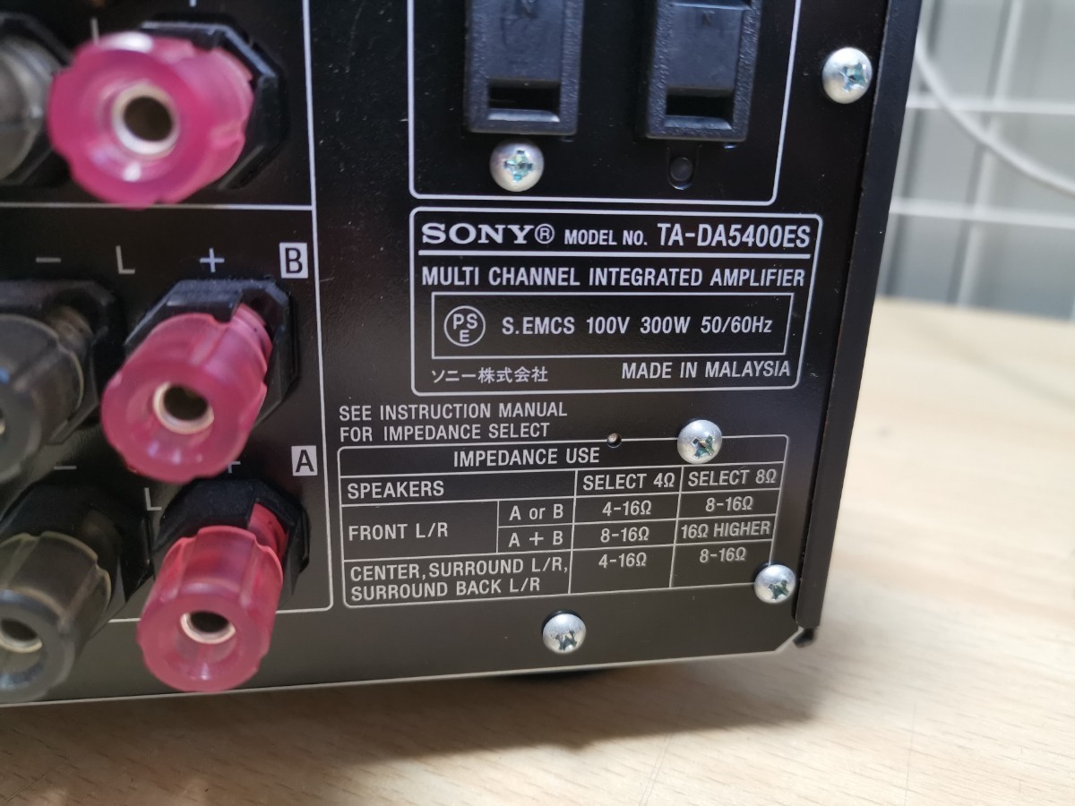  animation equipped SONY Sony multi channel amplifier TA-DA5400ES sound out OK present condition sale 