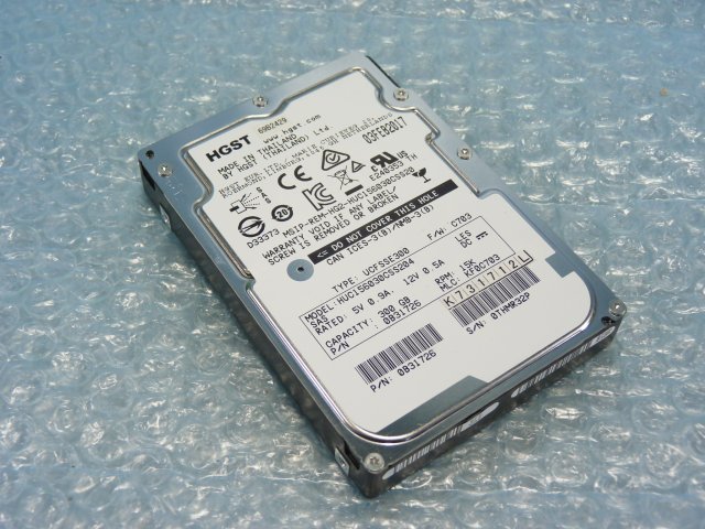 1PEW // HGST HUC156030CSS204 300GB 2.5インチ SAS HDD 15K(15000)rpm 12Gb 15mm // HITACHI HA8000/RS220 AN1 取外_画像1